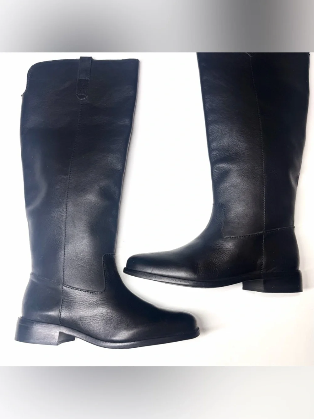 Madewell Women’s Black Leather Riding Boots Size- 7